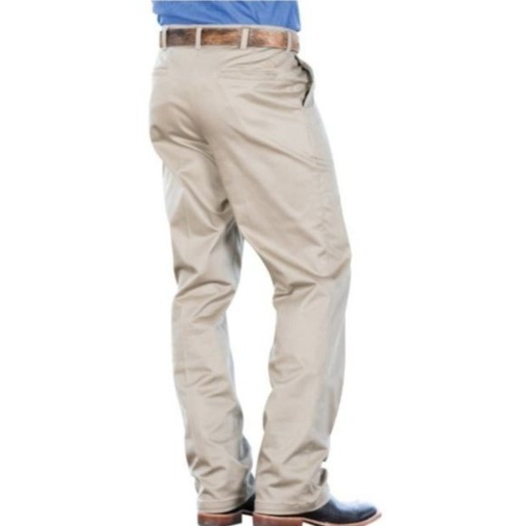 Wrangler Mens Khaki Flat Front Relaxed Fit Wrinkle Resistant Casual Pants 40 32L - Picture 14 of 14